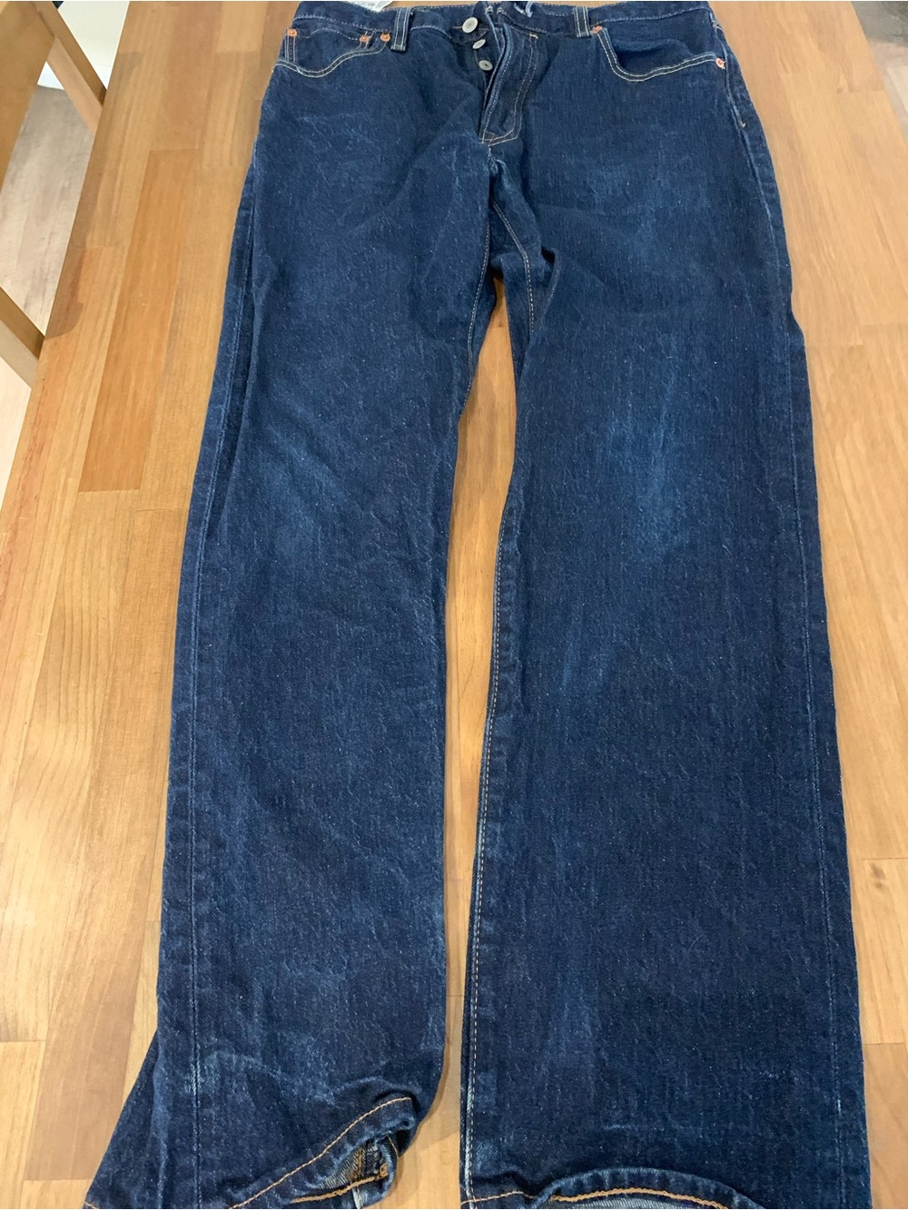 Levi's  501 Dark Blue Straight-Leg Jeans